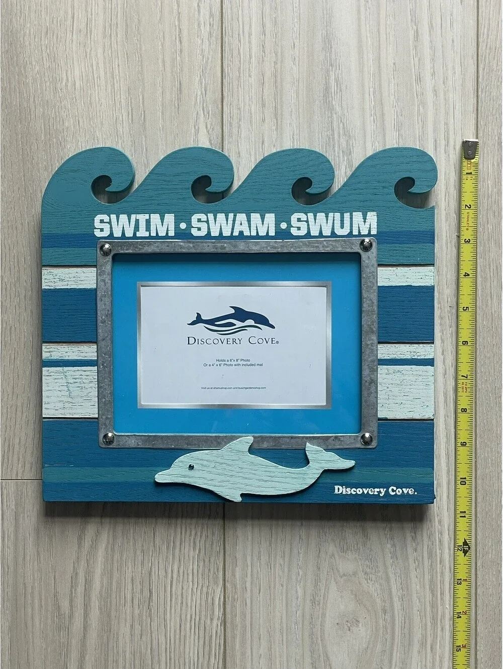 Discovery Cove Picture Frame 6X8 Or 4X6 Dolphin swim swam swung Ocean waves